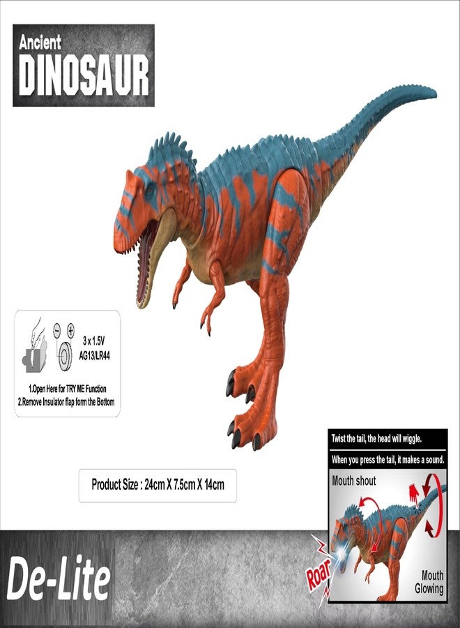 De-Lite 2025 Action Figures Soft Touch Vinyl Plastic Collectible Model Toys… (Carnotaurus Dinosaur World Rebirth Collection Figure with Super Deluxe Articulation, 30 cm Long) - Image 2